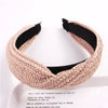 Women's Handmade Raffia Headband Hair Accessory With Wide Knotted Design And Simple Style