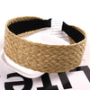 Women's Handmade Raffia Headband Hair Accessory With Wide Knotted Design And Simple Style