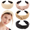 Women's Handmade Raffia Headband Hair Accessory With Wide Knotted Design And Simple Style