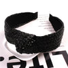 Women's Handmade Raffia Headband Hair Accessory With Wide Knotted Design And Simple Style
