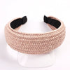 Women's Handmade Raffia Headband Hair Accessory With Wide Knotted Design And Simple Style