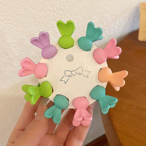 Women's Handmade Red Velvet Love Grip Hair Clip Small Grab Style Plastic Resin Side Hairpin Headwear
