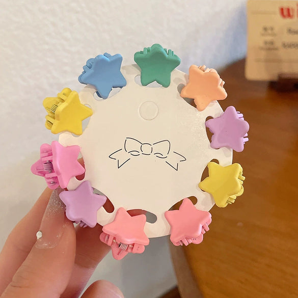 Women's Handmade Red Velvet Love Grip Hair Clip Small Grab Style Plastic Resin Side Hairpin Headwear