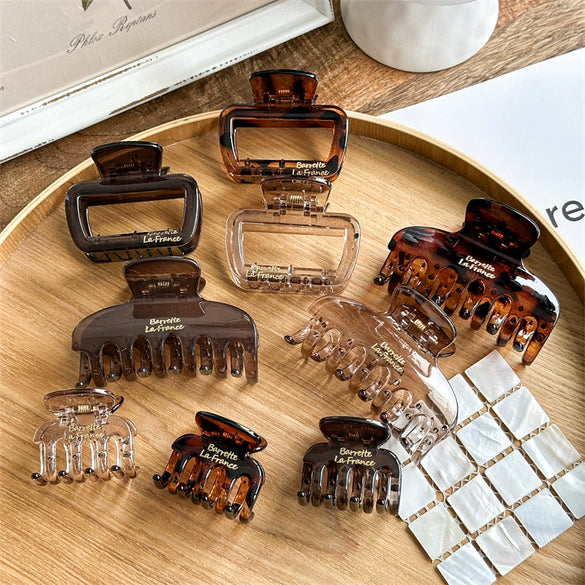 Women's Handmade Resin And Plastic Hair Claw Clip Simple Style
