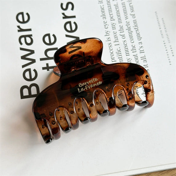 Women's Handmade Resin And Plastic Hair Claw Clip Simple Style