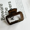 Women's Handmade Resin And Plastic Hair Claw Clip Simple Style