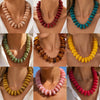 Women's Handmade Resin Beaded Necklace With Irregular Geometric Beads And Lobster Clasp Minimalist Stylish Jewelry