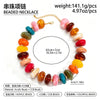 Women's Handmade Resin Beaded Necklace With Irregular Geometric Beads And Lobster Clasp Minimalist Stylish Jewelry