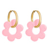 Women's Handmade Resin Flower Pendant Rope Chain Necklace Retro Simple Fashion