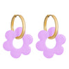 Women's Handmade Resin Flower Pendant Rope Chain Necklace Retro Simple Fashion