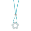 Women's Handmade Resin Flower Pendant Rope Chain Necklace Retro Simple Fashion