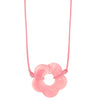 Women's Handmade Resin Flower Pendant Rope Chain Necklace Retro Simple Fashion