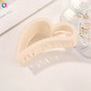 Women's Handmade Resin Love Hair Claw Clip With Hollow Frosted Design Large Shark Hairpin For Elegant Updos