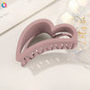 Women's Handmade Resin Love Hair Claw Clip With Hollow Frosted Design Large Shark Hairpin For Elegant Updos