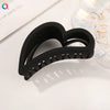 Women's Handmade Resin Love Hair Claw Clip With Hollow Frosted Design Large Shark Hairpin For Elegant Updos
