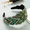 Women's Handmade Rhinestone Baroque Style Wide Headband Retro Exaggerated Light Luxury Fashion Hair Accessory