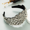 Women's Handmade Rhinestone Baroque Style Wide Headband Retro Exaggerated Light Luxury Fashion Hair Accessory