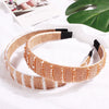 Women's Handmade Rhinestone Beaded Wide Headband Crystal Hair Accessory For Wholesale