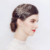 Women's Handmade Rhinestone Floral Bridal Hairpin Simple Electroplated Duckbill Side Clip Wedding Hair Accessory