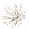 Women's Handmade Rhinestone Floral Bridal Hairpin Simple Electroplated Duckbill Side Clip Wedding Hair Accessory
