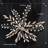 Women's Handmade Rhinestone Floral Bridal Hairpin Simple Electroplated Duckbill Side Clip Wedding Hair Accessory