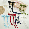 Women's Handmade Ribbon Satin Duckbill Clip Bow Hairpin With Long Tassel Hair Accessories