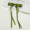 Women's Handmade Ribbon Satin Duckbill Clip Bow Hairpin With Long Tassel Hair Accessories