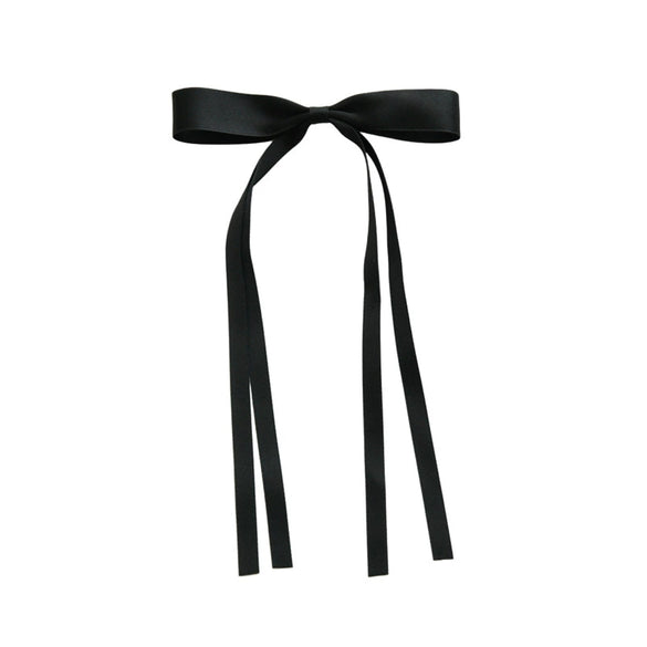Women's Handmade Ribbon Satin Duckbill Clip Bow Hairpin With Long Tassel Hair Accessories