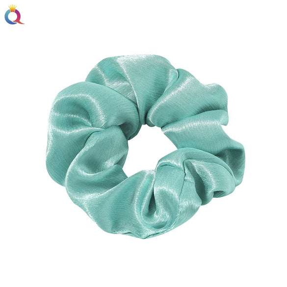 Women's Handmade Satin Scrunchie Hair Tie Large Fabric Hair Ring Simple Fashion Hair Accessory