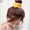 Women's Handmade Satin Scrunchie Hair Tie Large Fabric Hair Ring Simple Fashion Hair Accessory