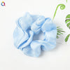 Women's Handmade Satin Scrunchie Hair Tie Ruffled Hair Band Soft Cloth Hair Accessory