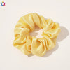 Women's Handmade Satin Scrunchie Hair Tie Ruffled Hair Band Soft Cloth Hair Accessory