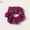 Women's Handmade Satin Scrunchie Hair Tie Ruffled Hair Band Soft Cloth Hair Accessory
