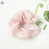 Women's Handmade Satin Scrunchie Hair Tie Ruffled Hair Band Soft Cloth Hair Accessory