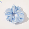 Women's Handmade Satin Scrunchie Hair Tie Ruffled Hair Band Soft Cloth Hair Accessory