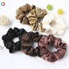 Women's Handmade Satin Scrunchie Hair Tie Set Solid Color Fabric Hair Ring Headband Wholesale