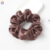 Women's Handmade Satin Scrunchie Hair Tie Set Solid Color Fabric Hair Ring Headband Wholesale