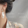Women's Handmade Shell Tassel Earrings Geometric Forest Style Elegant Fashion Ear Jewelry With Silver Needle