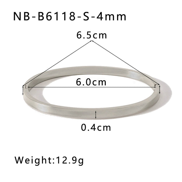 Women's Handmade Simple Fashionable Bracelet With Spherical Buckle Vacuum Gold Plated Stainless Steel Polished