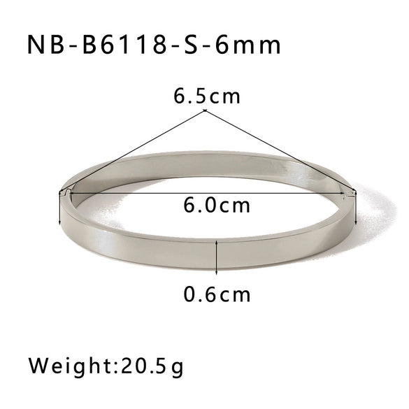 Women's Handmade Simple Fashionable Bracelet With Spherical Buckle Vacuum Gold Plated Stainless Steel Polished