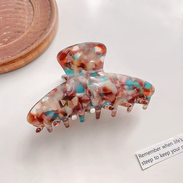 Women's Handmade Simple Geometric Leopard Print Hair Grab Clip Hair Accessories