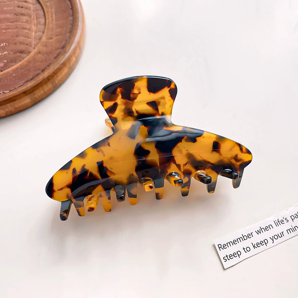 Women's Handmade Simple Geometric Leopard Print Hair Grab Clip Hair Accessories