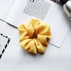 Women's Handmade Solid Color Chiffon Fabric Scrunchie Hair Tie Soft Hair Ring Accessory