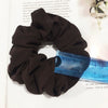 Women's Handmade Solid Color Chiffon Fabric Scrunchie Hair Tie Soft Hair Ring Accessory