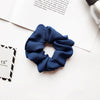 Women's Handmade Solid Color Chiffon Fabric Scrunchie Hair Tie Soft Hair Ring Accessory