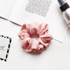 Women's Handmade Solid Color Chiffon Fabric Scrunchie Hair Tie Soft Hair Ring Accessory