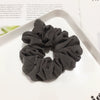 Women's Handmade Solid Color Chiffon Fabric Scrunchie Hair Tie Soft Hair Ring Accessory