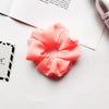 Women's Handmade Solid Color Chiffon Fabric Scrunchie Hair Tie Soft Hair Ring Accessory