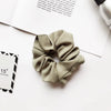 Women's Handmade Solid Color Chiffon Fabric Scrunchie Hair Tie Soft Hair Ring Accessory