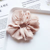 Women's Handmade Solid Color Chiffon Fabric Scrunchie Hair Tie Soft Hair Ring Accessory